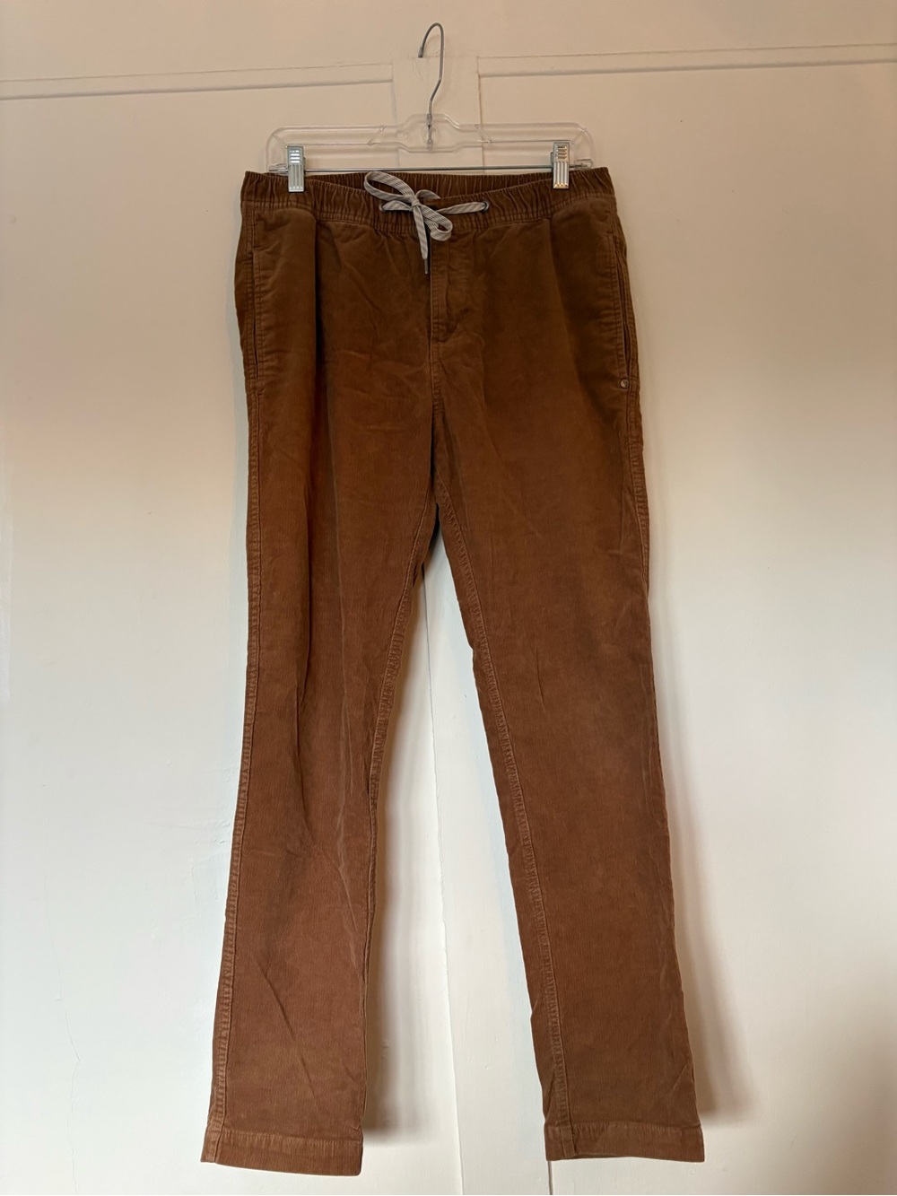 Vuori Men's Brown Corduroy Drawstring Trousers